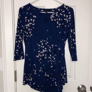 Alfani Faux Wrap Side Tie Tunic Top